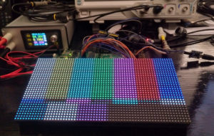 Proof of concept hardware shows test pattern